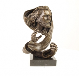 bronzen beeld moderne interpretatie van God .