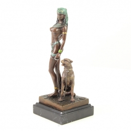 BRONZEN CLEOPATRA MET PANTER