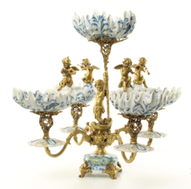 Bronzen porselein middenstuk (EPERGNE)