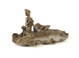 Bronzen kaartenhouder.  