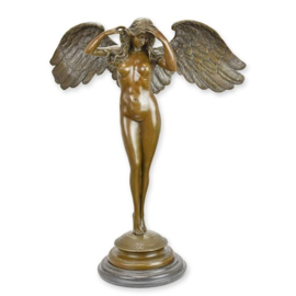 Bronzen beeld genaamd aflopende nacht