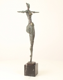 Bronzen  beeld naakte vrouw