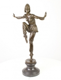 Bronzen beeld vrouw scheherazade (vertelster)