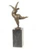 Bronzen  beeld abstracte naakte dame dansend