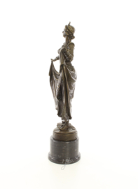 art deco bronzen beeld van een danseres