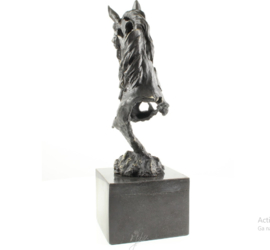 moderne abstracte bronzen paardenkop