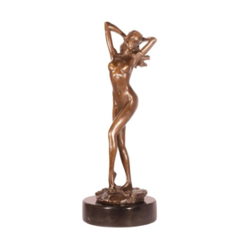 Bronzen beeld erotische genaamd wakker worden