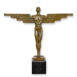 Art Deco Bronzen Beeld van Icarus