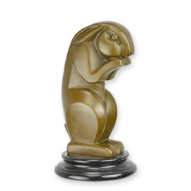 Art Deco bronzen konijnenbeeld