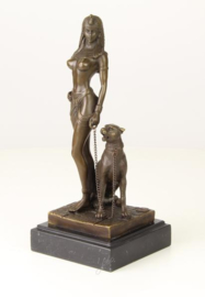BRONZEN CLEOPATRA MET PANTER