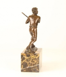 Bronzen  beeld van tennisspeler
