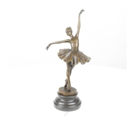 Bronzen beeld ballerina meisje