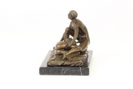 Bronzen erotische beeld de Blow job