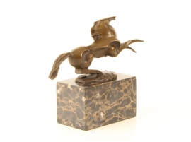 Bronzen abstracte beeld van een paard