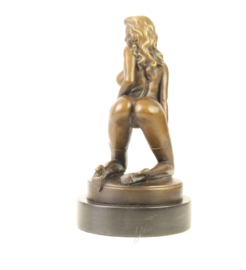Eroties bronzen beeld vrouwelijk naakt