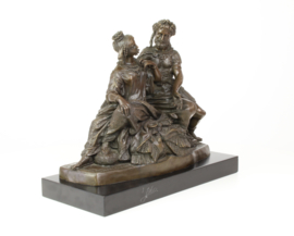 Klassiek Bronzen beeld keizerlijk echtpaar