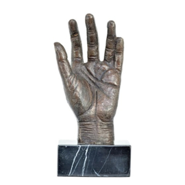 Bronzen Open Hand Sculptuur - Elegantie en Symboliek