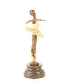 Bronzen beeld van balletdanseres