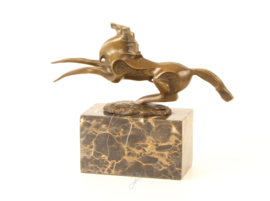 Bronzen abstracte beeld van een paard