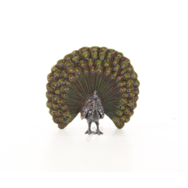 Een Weense stijl bronzen beeld van een pauw