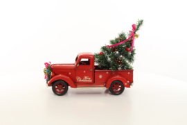 Blikken Amerikaanse pick up truck in kerst stijl