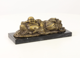 Bronzen beeld de Lachende Boeddha