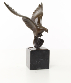 Bronzen Beeld Duif in Glijvlucht