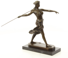 Bronzen beeld van een amazone strijder