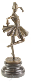 Bronzen beeld ballerina meisje