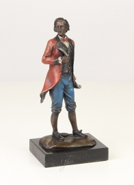 Bronzen  beeld van  Wolfgang Amadeus Mozart
