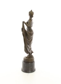 art deco bronzen beeld van een danseres