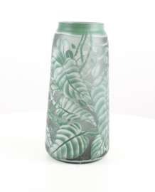 Cameo glasvaas frisgroene bladeren