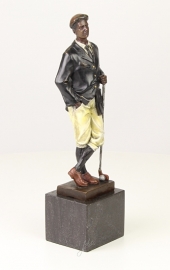 BRONZEN BEELDJE GOLFER