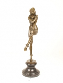 Bronzen beeld harlekijn