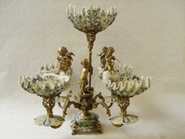 Bronzen porselein middenstuk (EPERGNE)