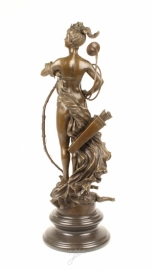Bronzen beeld van Diana Romeinse godin