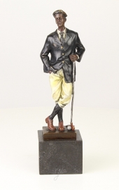 BRONZEN BEELDJE GOLFER