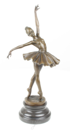 Bronzen beeld ballerina meisje