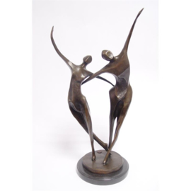 Abstract brons beeld dansend koppel