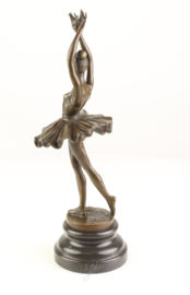 Brons beeld van  balletdanseres