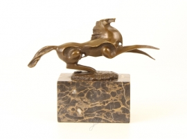 Bronzen abstracte beeld van een paard