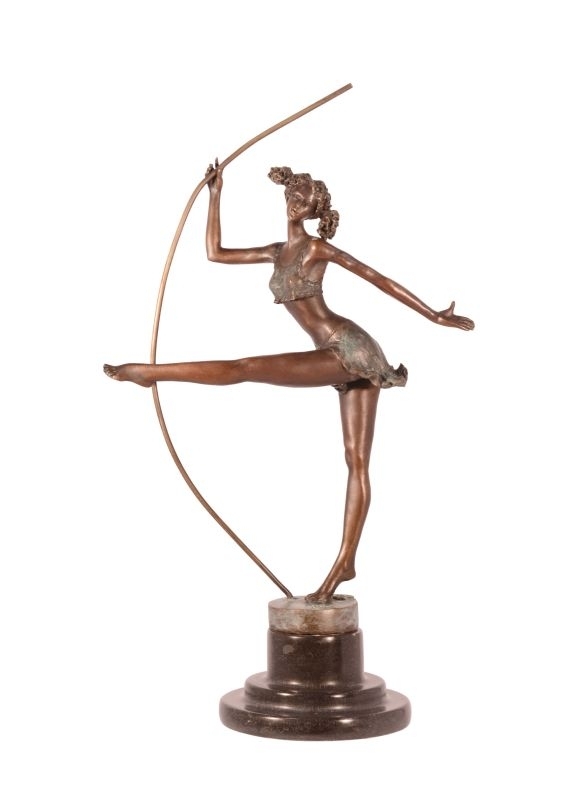 Bronzen beeld van een ballerina