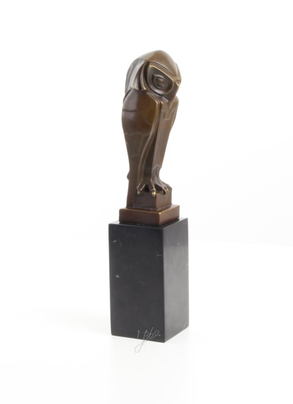winnaar Defecte Kosmisch Brons art Deco beeld van een uil | ABSTRACT-MODERN | Bronzen Beelden  Discounter Tomschoice