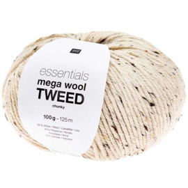 Mega Wool Chunky Tweed - Ecru