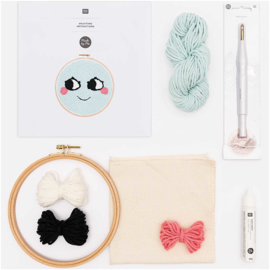 Punch Needle kit Face - Mint