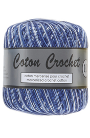 Coton Crochet 10 - Multi blauw 421