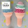 Crochet Pattern - Yarn the after party Ice Cream Rattle