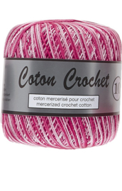 Coton Crochet 10 - Multi roze 419