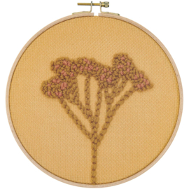 Rico Design Punch Needle Kit - Brown Gypsophila