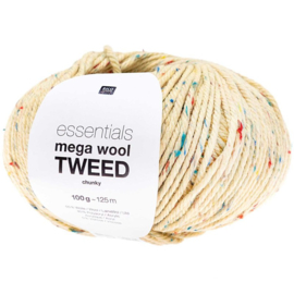 Mega Wool Chunky Tweed - Vanilla